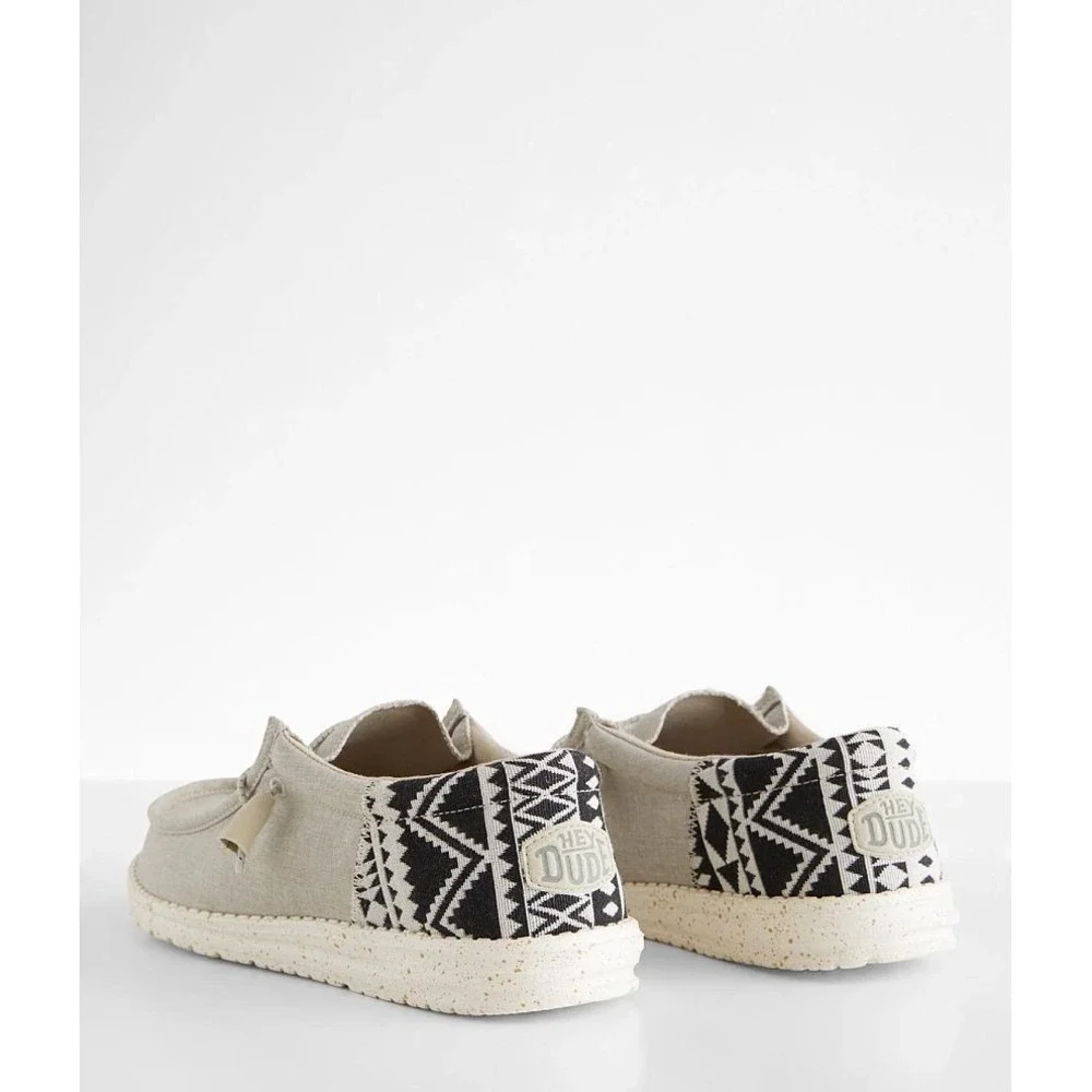 Hey Dude Men's Wally Funk Jacquard‎ Bungee Beige Aztec Shoes Slip-On Size 9 New